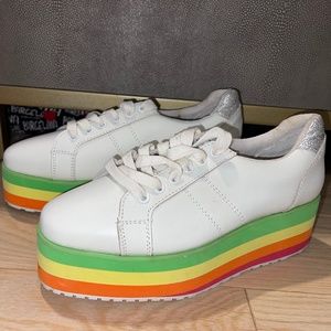 Rainbow platform sneakers US 7.5